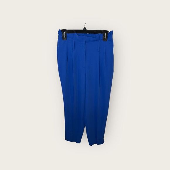 Boden Melina Paperbag Ankle Pants in Cobalt Blue Size 4 Petite - Picture 4 of 9